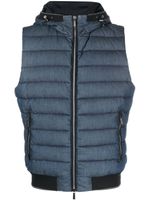 Moorer gilet à design matelassé - Bleu