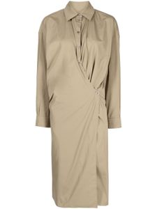 LEMAIRE robe-chemise à détail torsadé - Vert