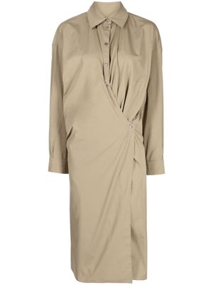 LEMAIRE robe-chemise à détail torsadé - Vert