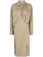 LEMAIRE robe-chemise à détail torsadé - Vert