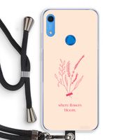 Where flowers bloom: Huawei Y6s Transparant Hoesje met koord