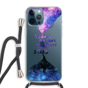 Stars quote: iPhone 12 Pro Max Transparant Hoesje met koord
