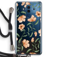 Peachy flowers: Huawei Mate 10 Pro Transparant Hoesje met koord