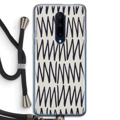 Marrakech Zigzag: OnePlus 7 Pro Transparant Hoesje met koord