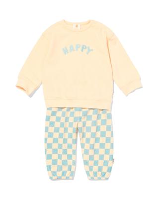 HEMA Newborn kledingset jersey blokken ecru (ecru)