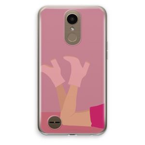 Pink boots: LG K10 (2017) Transparant Hoesje