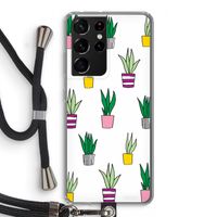 Sanseveria: Samsung Galaxy S21 Ultra Transparant Hoesje met koord