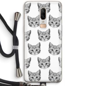 Kitten: OnePlus 6 Transparant Hoesje met koord