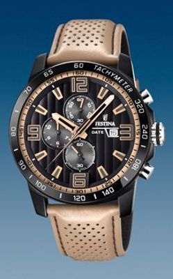 Horlogeband Festina F20339-1 Leder Beige 23mm