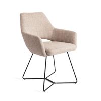 Jesper Home Eetkamerstoel 'Yanai' Beehive Black, kleur Biscuit Beach