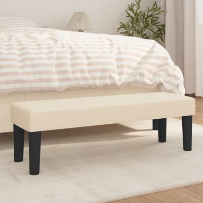 Bankje 100x30x30 cm stof crmekleurig