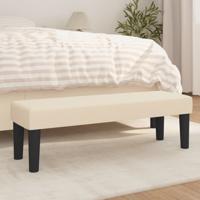 Bankje 100x30x30 cm stof crmekleurig