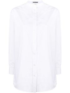 Jil Sander band-collar cotton poplin shirt - Blanc