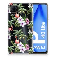 Huawei P40 Lite | TPU Hoesje | Flamingo Palms