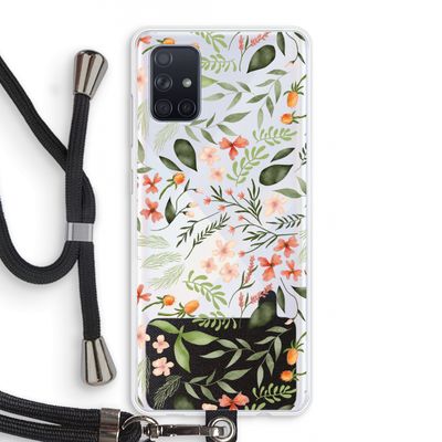 Sweet little flowers: Samsung Galaxy A71 Transparant Hoesje met koord