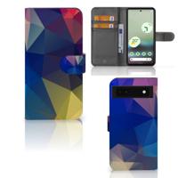 Google Pixel 6A | Book Case | Polygon Dark