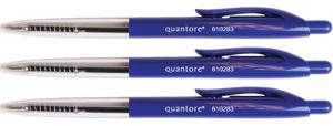 50x Quantore balpen drukknop blauw medium