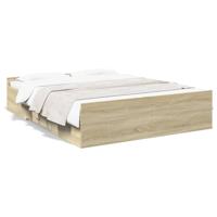 Bedframe met lades bewerkt hout sonoma eikenkleurig 150x200 cm
