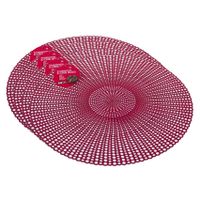 Set van 4x stuks ronde kunststof dinner placemats rood met diameter 40 cm