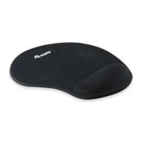 Equip 245014 Gel Mouse Pad, Black, Monochromatic, Fabric, Polyurethane, Wrist rest, Non-slip base
