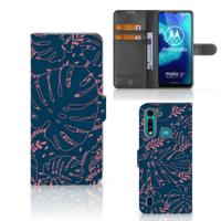 Motorola G8 Power Lite Hoesje Palm Leaves Motorola G8 Power Lite Hoesje Palm Leaves