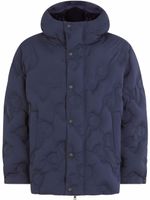Dolce & Gabbana manteau matelassé à logo - Bleu