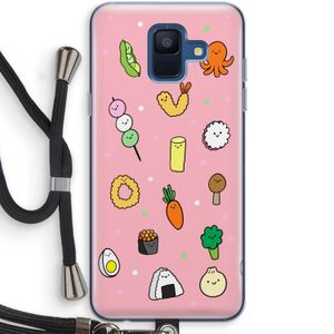 Happy bento friends: Samsung Galaxy A6 (2018) Transparant Hoesje met koord