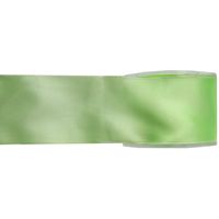 1x Groene satijnlint rollen 2,5 cm x 25 meter cadeaulint verpakkingsmateriaal   -