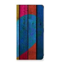 Nokia XR21 Book | Wallet Case | Wood Heart - Cadeau voor je Vriend