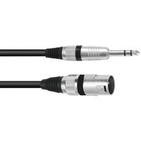 Omnitronic 3022075E XLR Adapterkabel [1x XLR-stekker 3-polig - 1x Jackplug male 6,3 mm (stereo)] 0.15 m Zwart