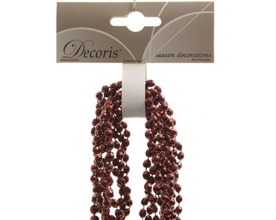 Kralenketting plastic diamant 270cm ossenbloed - Ksd