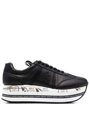 Premiata baskets Beth à plateforme - Noir
