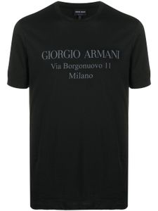 Giorgio Armani t-shirt à logo imprimé - Noir