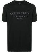 Giorgio Armani t-shirt à logo imprimé - Noir