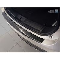 Zwart RVS Bumper beschermer passend voor Jaguar F-Pace 2016- 'Ribs' AV245035
