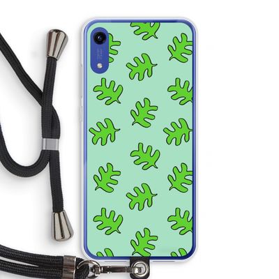 Groene blaadjes: Honor Play 8A Transparant Hoesje met koord