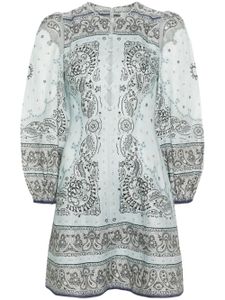 ZIMMERMANN robe courte à imprimé bandana - Bleu