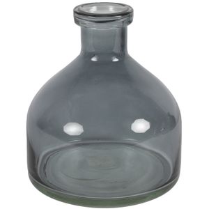 Bloemenvaas Low Bottle - transparant donkergrijs - glas - D18 x H20 cm