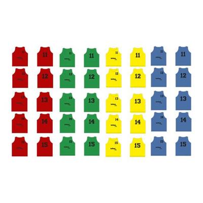SET 5 TRAINING VEST SOFTEE NUMBERED from 11 to 15