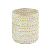 Countryfield theelichthouder hailey l wit/zilverkleurig 12,5 cm | 12 stuks