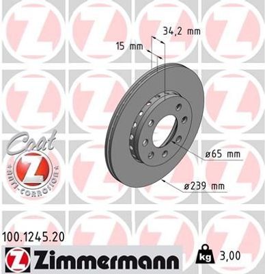 Remschijf Coat Z 100124520