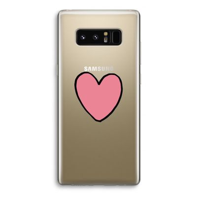 Hartje: Samsung Galaxy Note 8 Transparant Hoesje