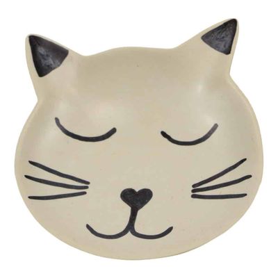 Zeepstenen Ringenplateau Kat Zwart-Wit Zeepstenen Ringenplateau Kat Zwart-Wit