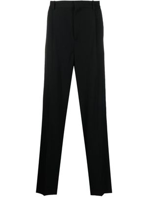 Botter pantalon droit plissé en laine - Noir