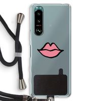 Kusje: Sony Xperia 5 III Transparant Hoesje met koord