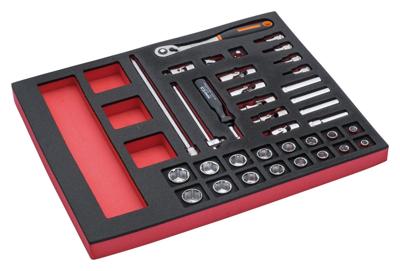 Bahco Foaminlay Fit&Go 2/3 met doppen en toebehoren 3/8" - 36-delig - FF1F2101
