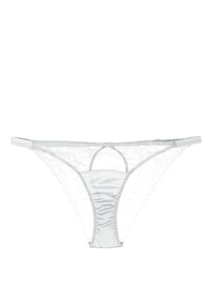 Fleur Of England culotte Sigrid Ouvert en dentelle - Gris