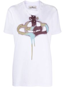 Vivienne Westwood t-shirt à logo Orb imprimé - Blanc