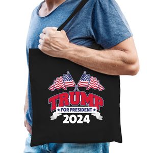 Tas Trump for president - fout/grappig voor carnaval - 42 x 38 cm