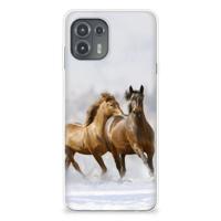 Motorola Edge 20 Lite | TPU Hoesje | Paarden Motorola Edge 20 Lite | TPU Hoesje | Paarden